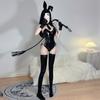 Bunny Girl Maid Clothes Apron Black Halloween Costume Open Chest Sexy Cosplay Reverse Bunny Exposed Shoulder Bow Tie Extremely Sexy Erotic Cute