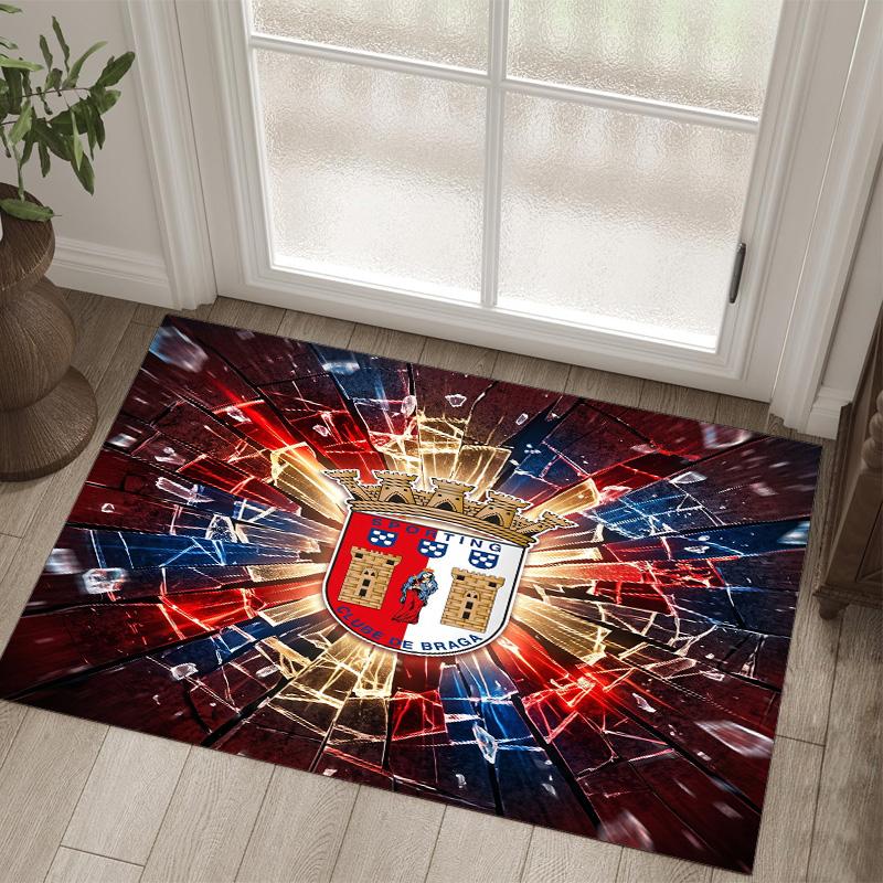 Braga FC Design Crystal Velvet Carpet Cozy Non?Slip Printed Rug For Bedroom Living Room Entrance
