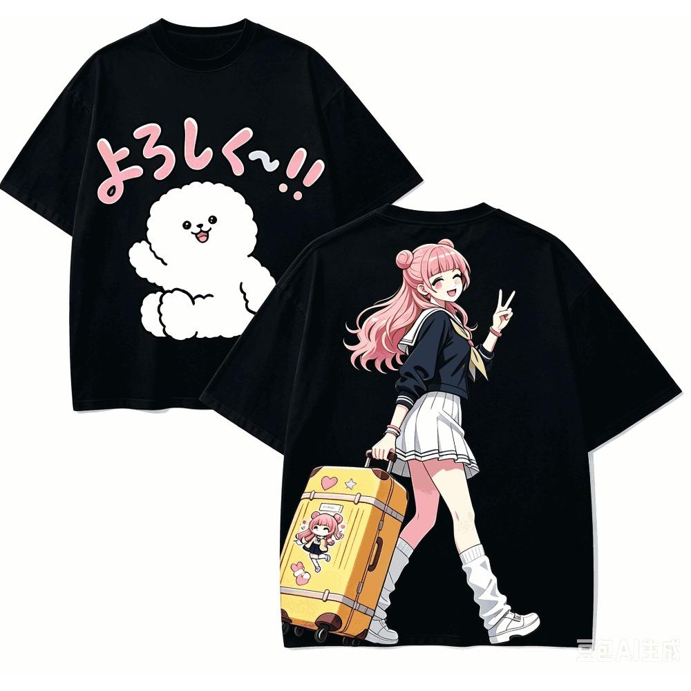 Vintage Washed You and I are Polar Opposites Funny Quote Typography Anime Lover Relationship Printed Cotton T-shirt Men Women Tee Summer Casual