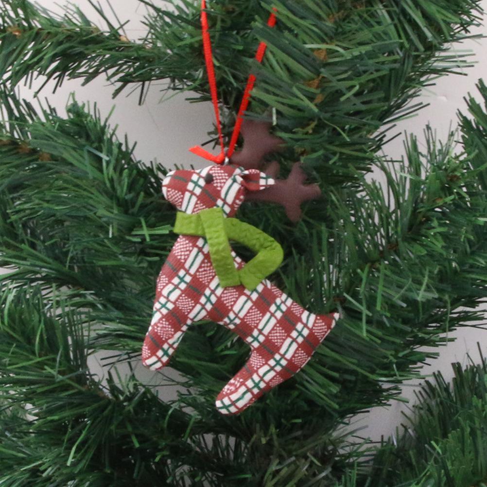 Christmas Tree Cute Elk Decorations Hanging Pendant Soft Pottery Deer Craft Ornament Xmas Ornaments for Home New Year