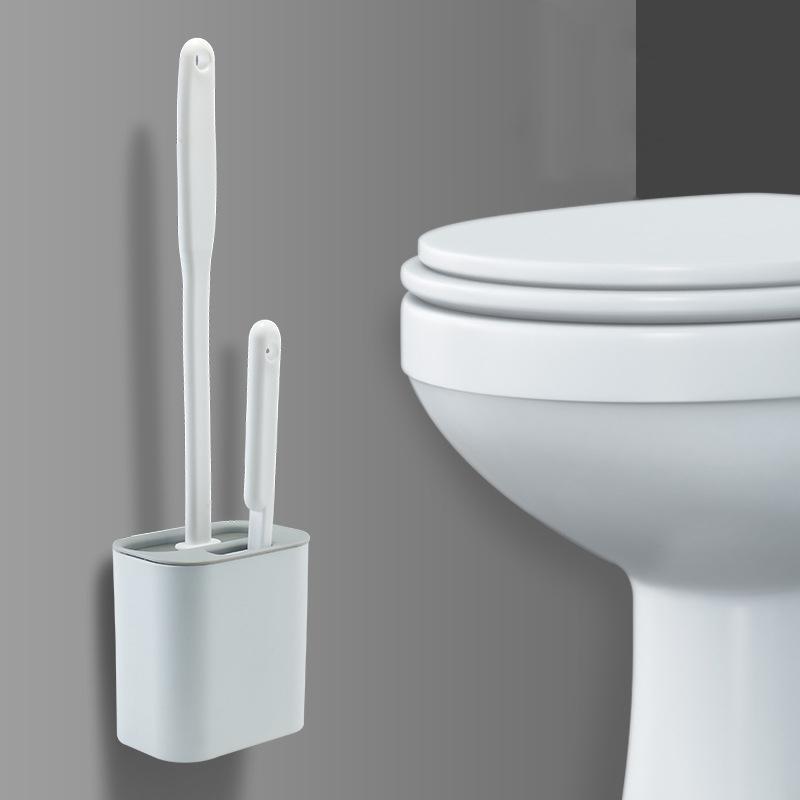 Набор туалетных щеток настенный с держателем, силиконовые щетины из ТПР, щетки для чистки пола, инструменты, аксессуары для ванной комнаты