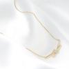 925 Silver Gold Plated Twist Stick Necklace
