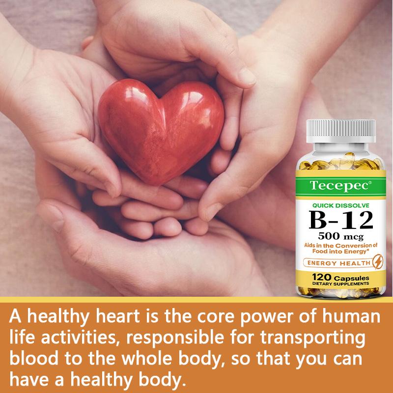 Vitamin B12, mannitol, 500mcg 120 Capsules Dietary Supplement