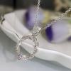 Small Fresh Diamond Collarbone Chain Mori Female Tether Ring Necklace Female Twist Short Creative Silver Pastoral