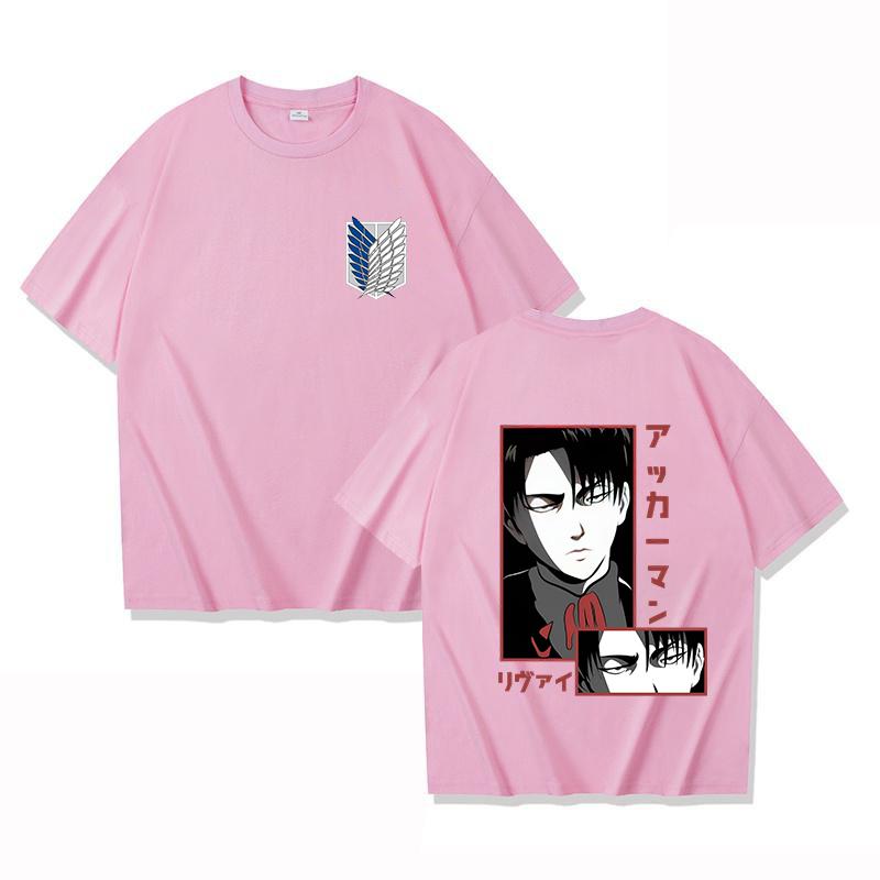 New Anime Levi Ackerman Print T Shirts Women Men Casual Round Neck Tees Top Summer Cool Loose Short Sleeve