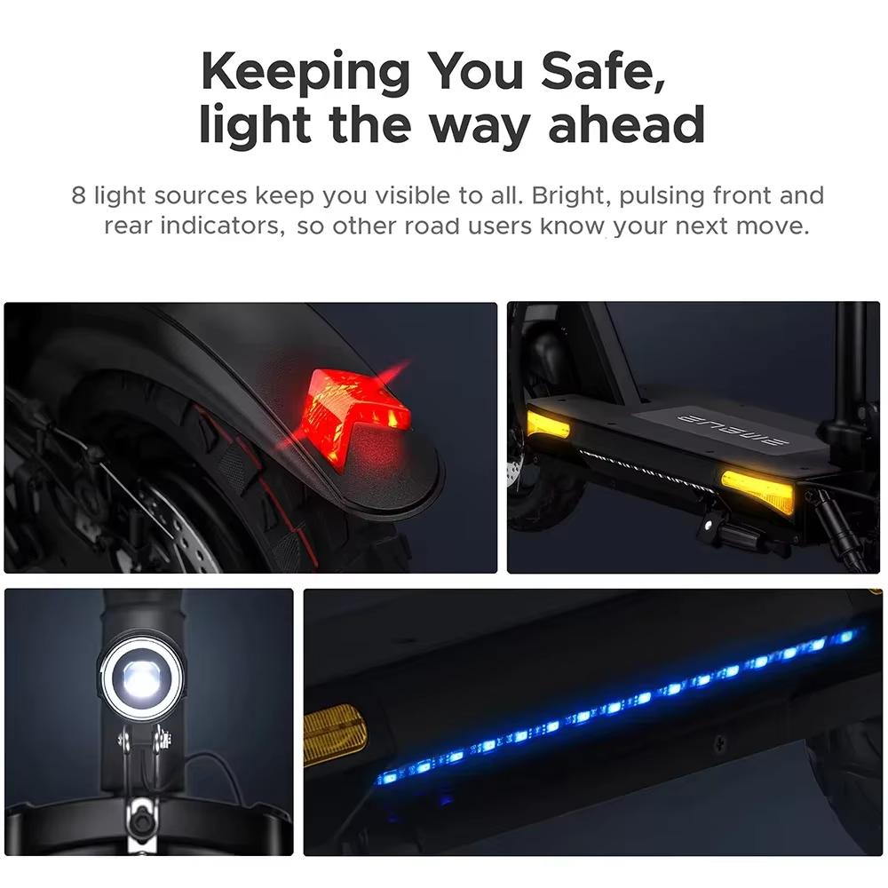 ЕС 2024 Новый S6 800 Вт 48 В 15,6 Ач Электрический скутер Максимальная скорость 45-50 км/ч Максимальный запас хода 60 км Гидравлический тормоз Складной электроскутер Грузоподъемность 150 кг