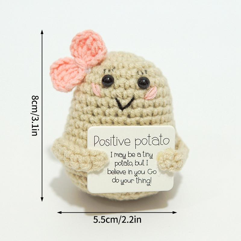 Вязаный крючком картофель, искусственный вязаный крючком картофель, набор игрушек, настольные аксессуары, украшение для комнаты, офиса, рабочего стола, украшение для детской комнаты, домашний декор