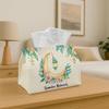 1pc Modern Artistic Tissue Box Lantern with Ramadan Print, Durable Polyester Fabric for Home, Office, Car, Party- Ramadan Decoration, Seasonal Home Ac