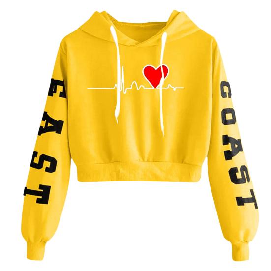 Женская толстовка с изысканным узором и длинным рукавом, ребристая манжета, ветрозащитная, дышащая, с принтом в виде сердца, женская толстовка с капюшоном для свиданий