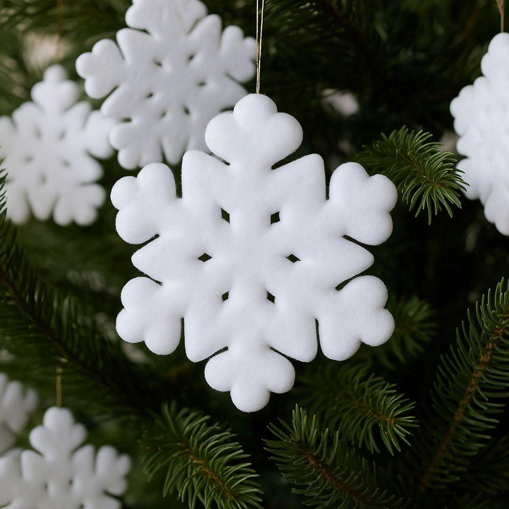 Флокированный плюшевый подвесной снежок, имитация искусственного рождественского снежка, праздничная сцена