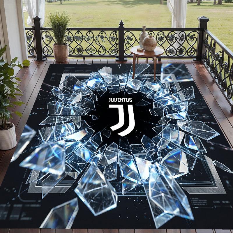 Soft Floor Carpet Juventus FC Pattern Area Rug Decorative Mat For Home Room Decoration