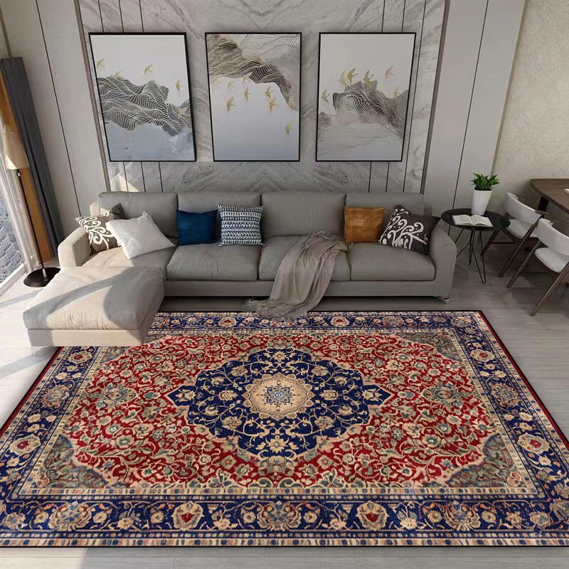 Персидский Ретро Ковер Украшение Гостиной Дома Ковры для Зоны Дивана Бохо Спальня Нескользящий Коврик Холл Журнальные Столики Моющийся Напольный Коврик