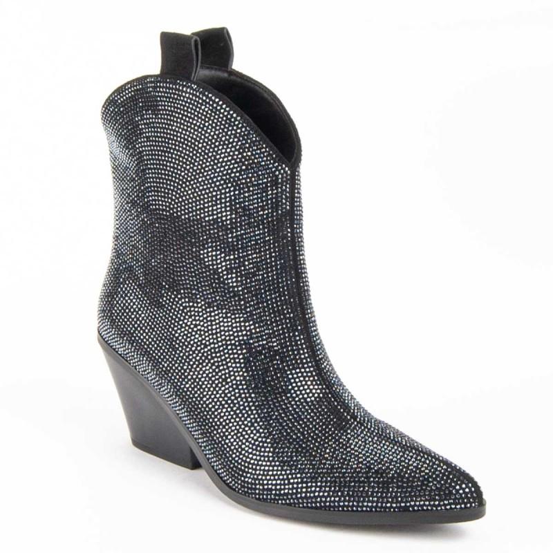 Botín Cowboy De Tacón Para Mujer. Montevita Botirey9 100924
