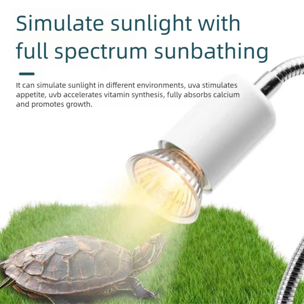 Вращающийся на 360 градусов нагревательный светильник для рептилий UVA+UVB-лампа с зажимом, держатель лампы с зажимом для черепах