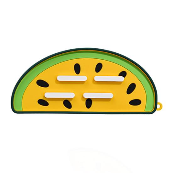 Держатель для крышки кастрюли в форме арбуза Помощник для кухонной столешницы Термостойкая силиконовая подставка-подставка Изоляционная крышка для слива кастрюли Нескользящая подкладка для разделочной доски