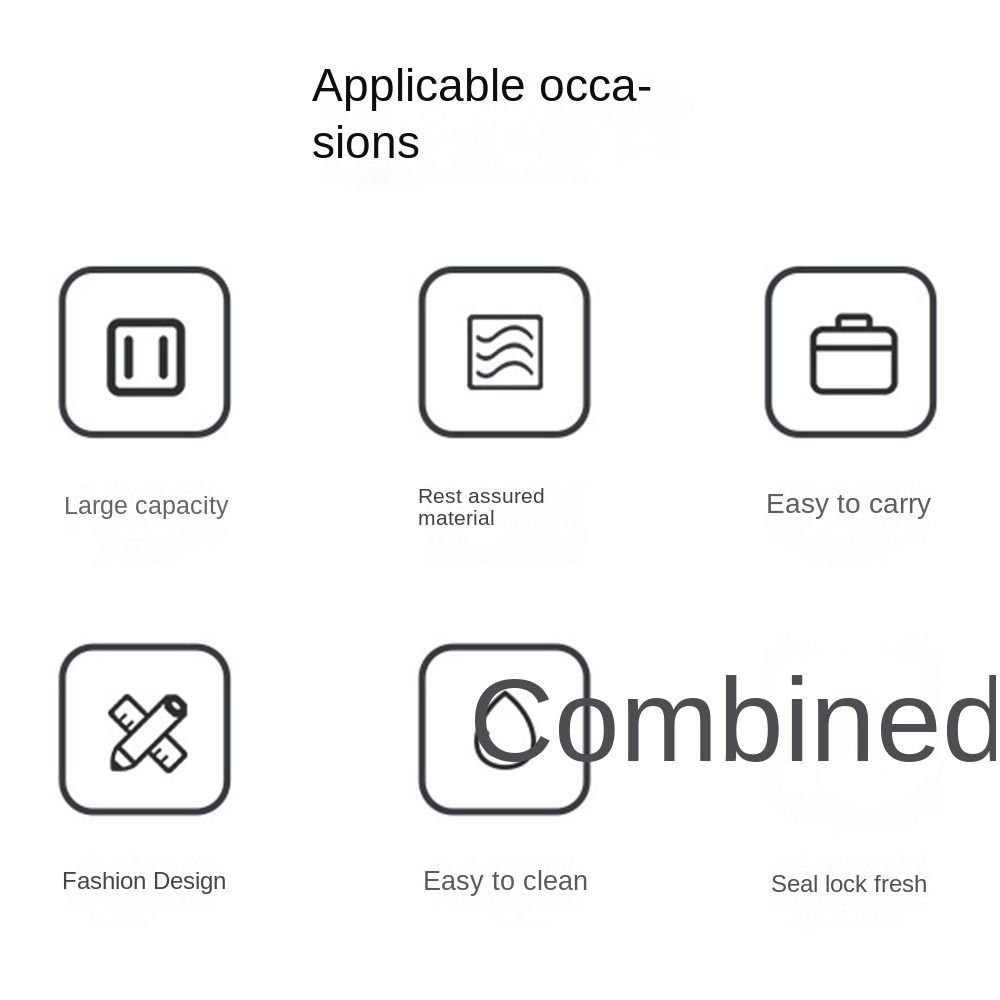 Leakproof Food Storage Container Microwavable Fruit Food Boxes Spice Container Lunch Box Camping