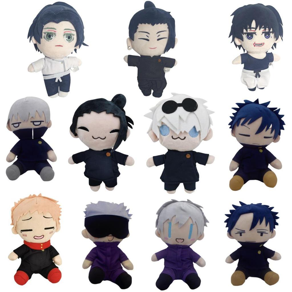 "Jujutsu Kaisen Plush Dolls: Gojo Satoru, Yuji Itadori & Megumi Fushiguro Collectibles Set"