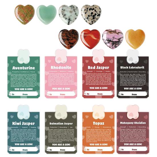 Драгоценный камень в форме сердца, подарки на День святого Валентина для детей, мальчиков и девочек, камень любви в форме сердца