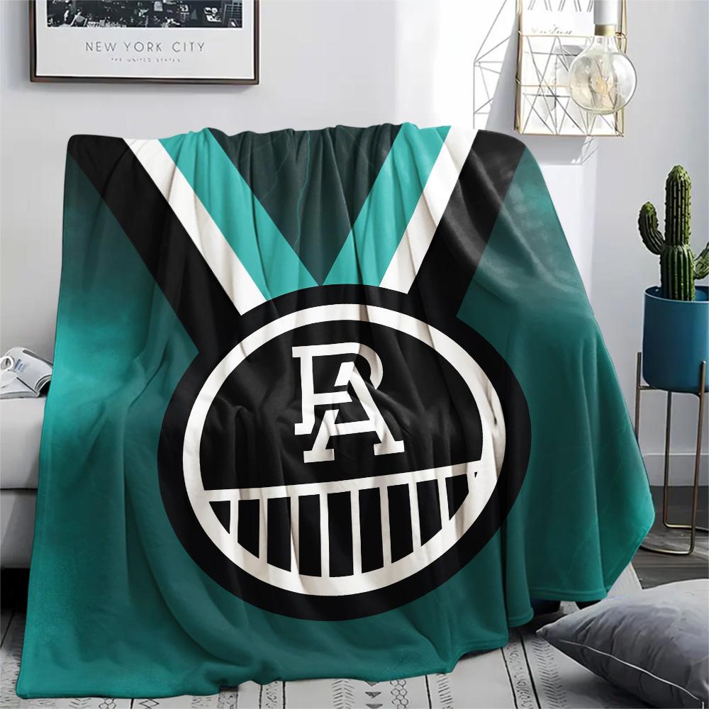 Port Adelaide Print Flannel Blanket, High quality Comfortable for All Seasons, Home Decor, Warmth and Comfort, Perfect for Christmas Gifts