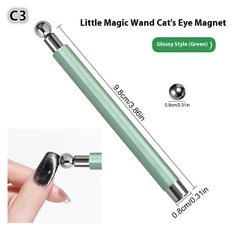 Магнитная палочка с двумя головками для гель-лака «кошачий глаз», инструмент-магнит для ногтей, магнитная ручка, дизайн для нейл-арта, эффект глиттера, инструменты для маникюра