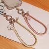 Flower Pendant Mobile Phone Strap Metal Chain Mobile Phone Lanyard  Phone Case Accessories