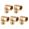 Brass Pipe Connectors Leakage Proof Threaded Fittings 90 Degree Threaded Elbows Multiple Type for Water Hose System