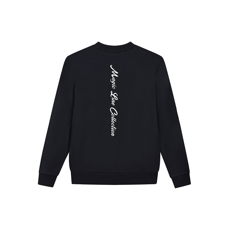 Fila Флисовый спортивный свитшот с круглым вырезом и принтом букв и вышитым логотипом горы Женский свитшот Legendary-Blue F11W138206F-NV