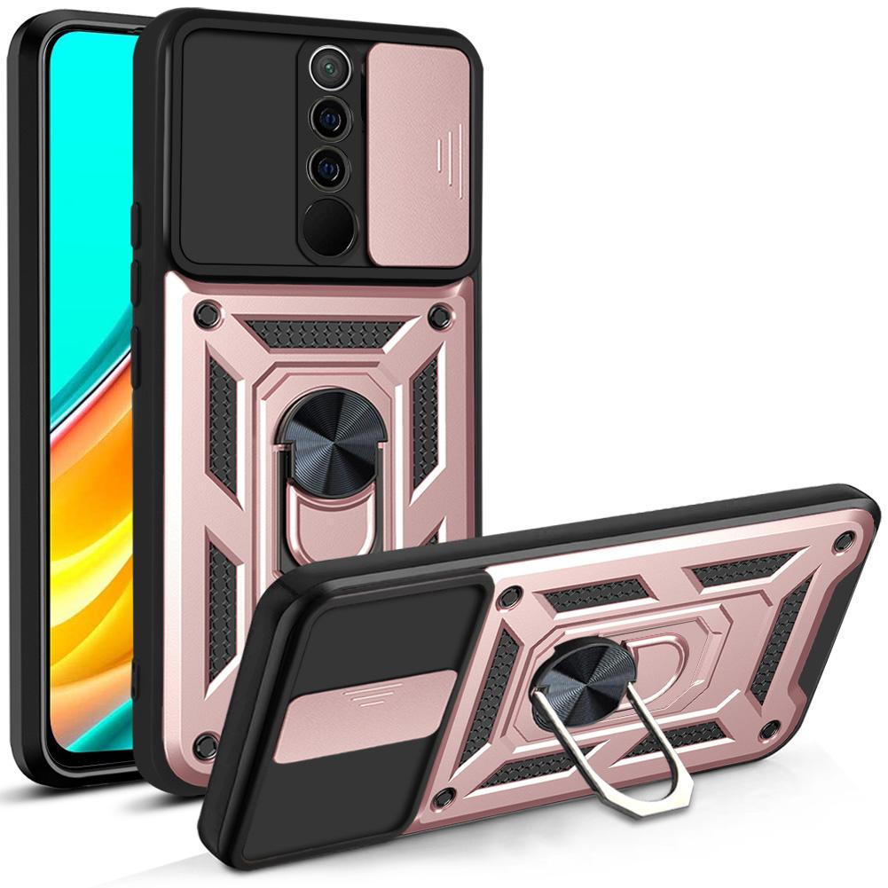 Чехол для Xiaomi Redmi 9 Чехол Redmi 9 Чехол Redmi 9 Prime Магнитное кольцо-держатель Бронированный чехол для телефона Защита камеры сдвижной задняя крышка