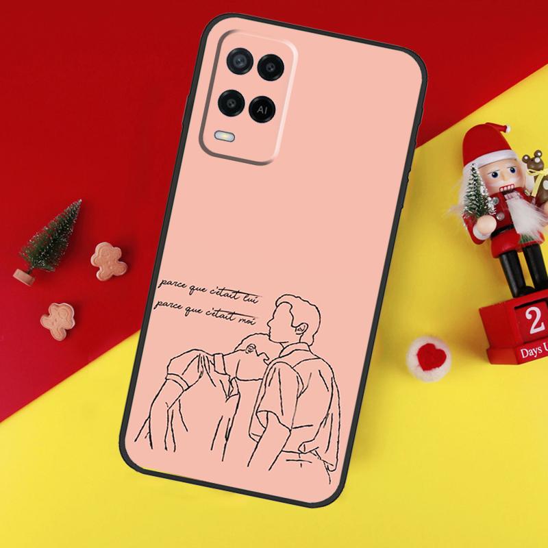 Чехол 'Назови меня своим именем' Персиковый Для Oppo A94 A74 A54 A60 A40 A80 A16 A76 A96 A98 A58 A78 A18 A38 A57 A17 A15 A5 A6 Pro