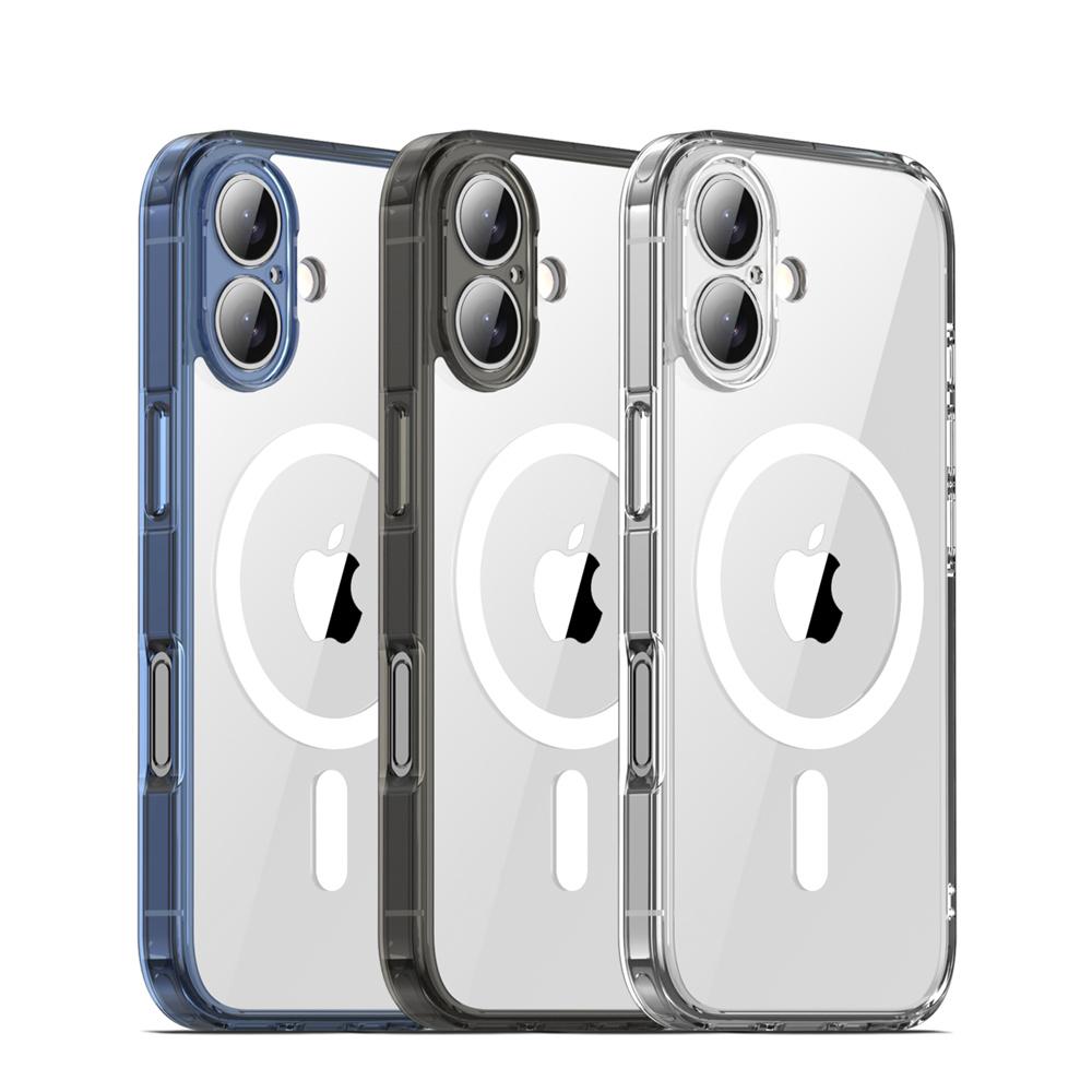 KEYSION Противоударный прозрачный чехол для MagSafe для iPhone 17 2025 HD Прозрачный ТПУ+ПК Магнитная беспроводная зарядка Задняя крышка для телефона