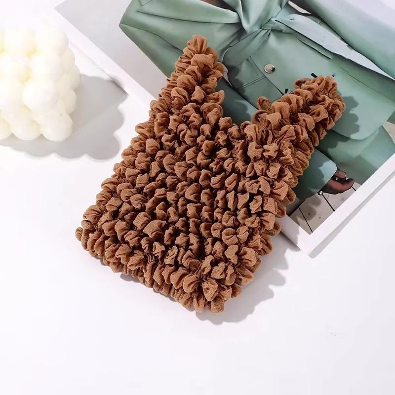 Women Expandable Shopping Bag Wrinkle Bubble Puff Multi Purpose Large Capacity Elastic Shopper Eco-Friendly Large Storage Case