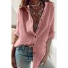 Women Solid Color Stand Collar Plus Size Spring Shirt Women Blouse Long Sleeve Fashion Tops Loose Shirts