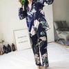 Silk Womens Longsleeved Pajamas Ice Sexy Korean Style Cute Spring And Summer Plus Size M5xl Twopiece Suit
