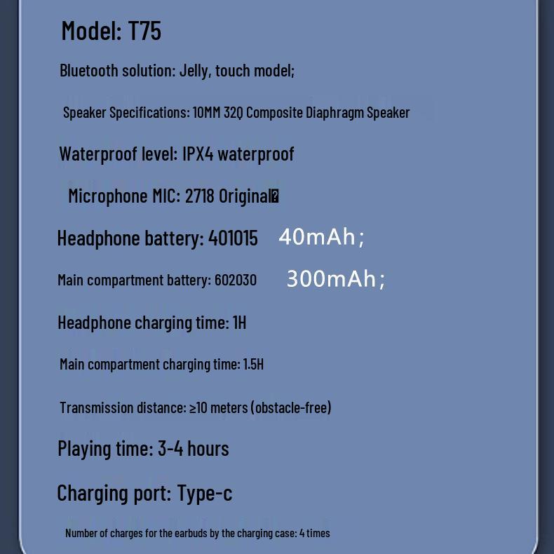 Беспроводные спортивные TWS Bluetooth-наушники с костной проводимостью и двойным зарядным кейсом