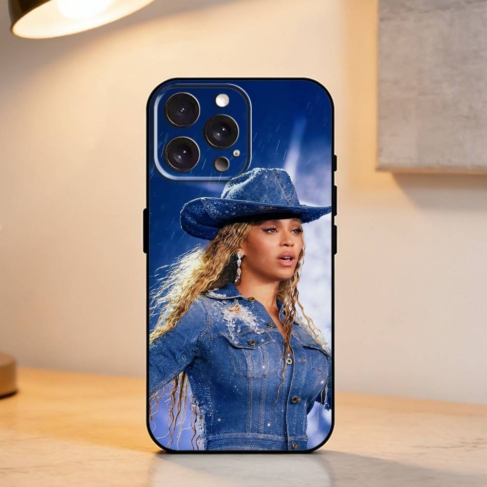 S-Singer B-Beyonce    Phone Case For iPhone 17,16,15,14,13,12,11 Plus,Pro Max,XS,Soft Silicone Black Cover