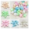 High Quality 10pcs Gradient Light DIY Fashion Five-pointed Star Beads Spring Color System Three-dimensional Acrylic Jewelry Beaded Materials