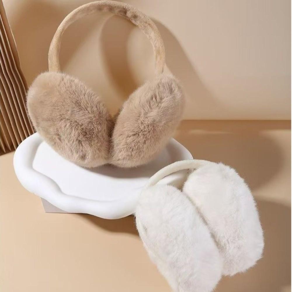 Faux Fur Winter Earmuffs Folding Ear Warmer Fashion Plush Earmuffs for Men Women
