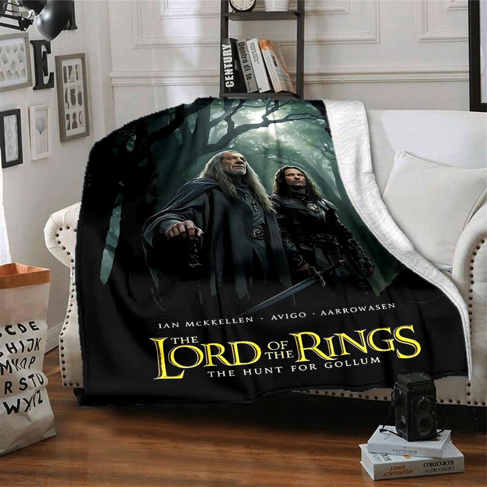 1pc Lord of the Rings Hunt for Gollum Flannel Blanket Soft Warm Throw for Home, Office, Travel, All-Season Cozy Bedding GiftL1225