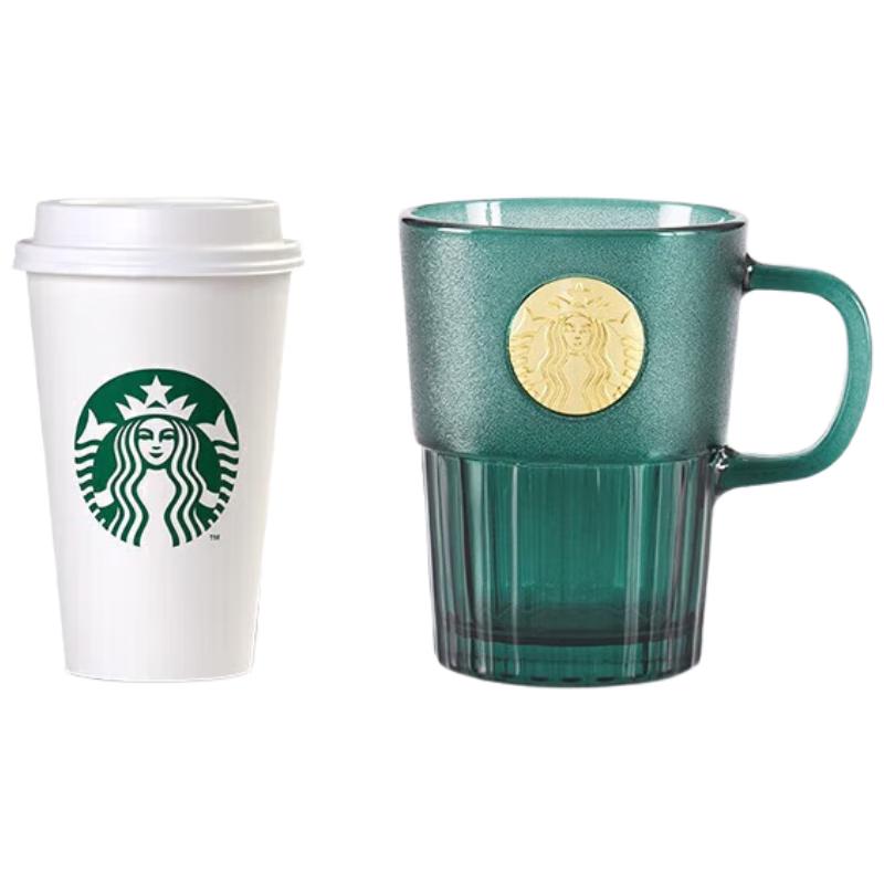 Starbucks Goddess Emblem Glass Mug