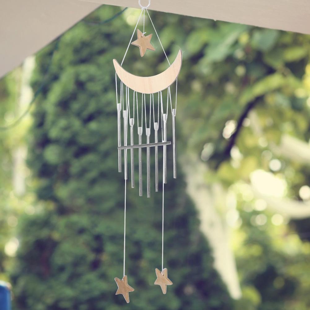 Wind Chimes Window Hanging Decor Wind Bell Home Ornament Outdoor Yard Decor (Natural Color)