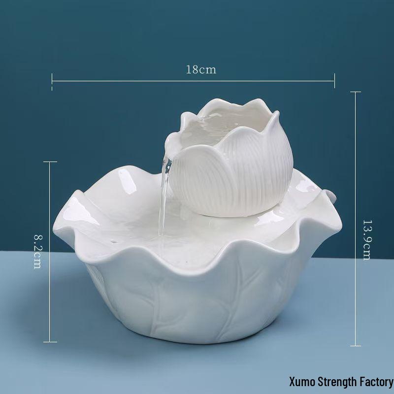 Керамическая Автоматическая Поилка для Животных - Динамичная Циркулирующая Чаша для Кошек и Собак, Не Требует Подключения к Сети