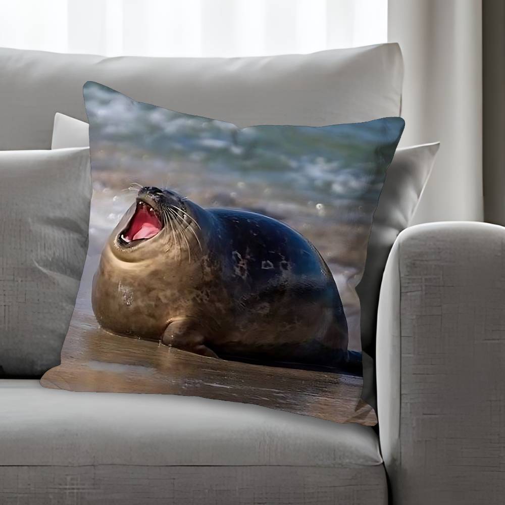 Seal Sea Anime Celebrity Merchandise AllMatch Printed Pillow Case Sofa Car Office Room Decoration Protector