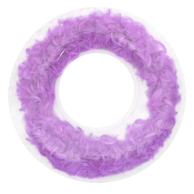 2022 новейший дизайн перьев надувной плавательный круг в розовом, белом, синем цвете плавательный круг Ins стиль надувной поплавок плот для женщин