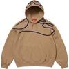 Supreme Толстовка с капюшоном и надписью на плече Светло-бежевая