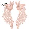 Sew on Lace Patches 2Pcs Embroidery Water-soluble Applique Dress for Wedding Floral 3D Fabric Decal Motif Sticker