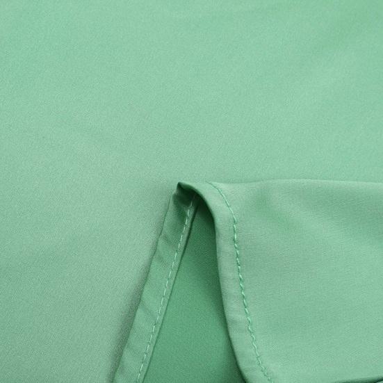 Женская рубашка со стойкой воротником, оборками, длинным рукавом, пуловер, однотонная, из шелковистого атласа, свободного кроя, повседневные топы