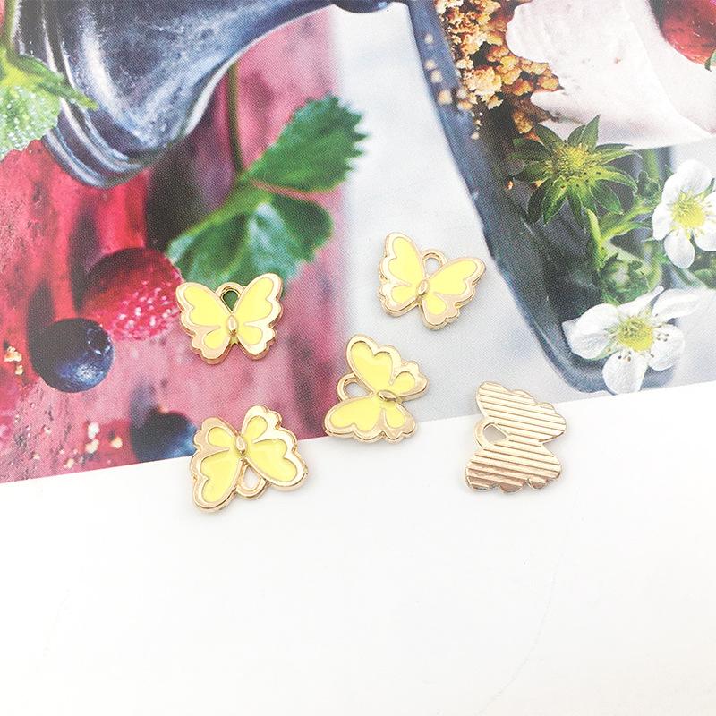 10 шт. капли масла маленькие бусины-бабочки кулон «сделай сам» орнамент ручной работы аксессуары ожерелье серьги браслет материал кулона