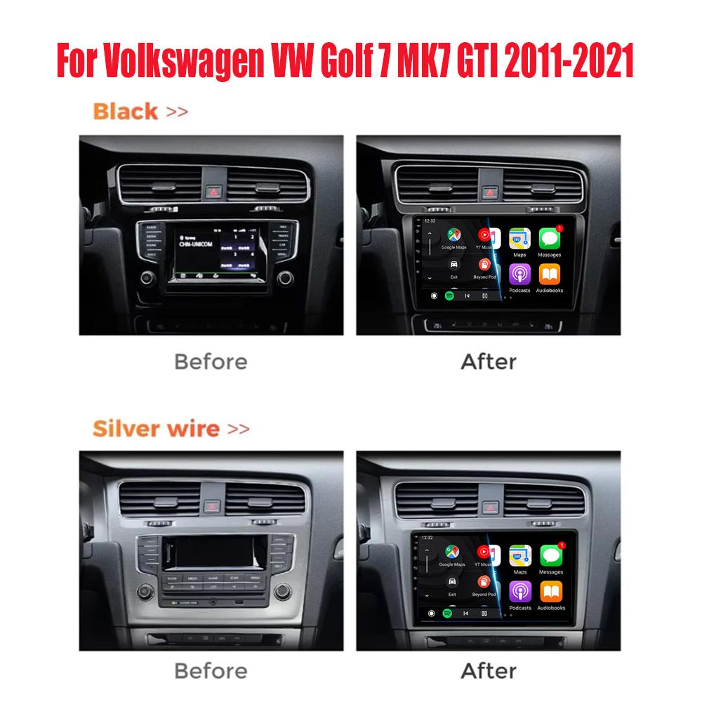 Для Volkswagen VW Golf 7 MK7 GTI 2011 - 2021 Автомобильное радио CarPlay экран HD Мультимедиа Android 14 GPS Стерео Новый Видеоплеер