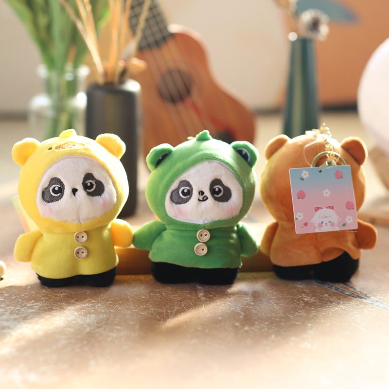 Cute Cute Little Panda Pendant Plush Toy Doll Cartoon Bag Hanging Keychain Rag Doll Doll