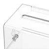Plastic Container With Lock And Sign Holder Suggestion Box Acrylic Solid Ballot Box Durable Tip Jar Voting